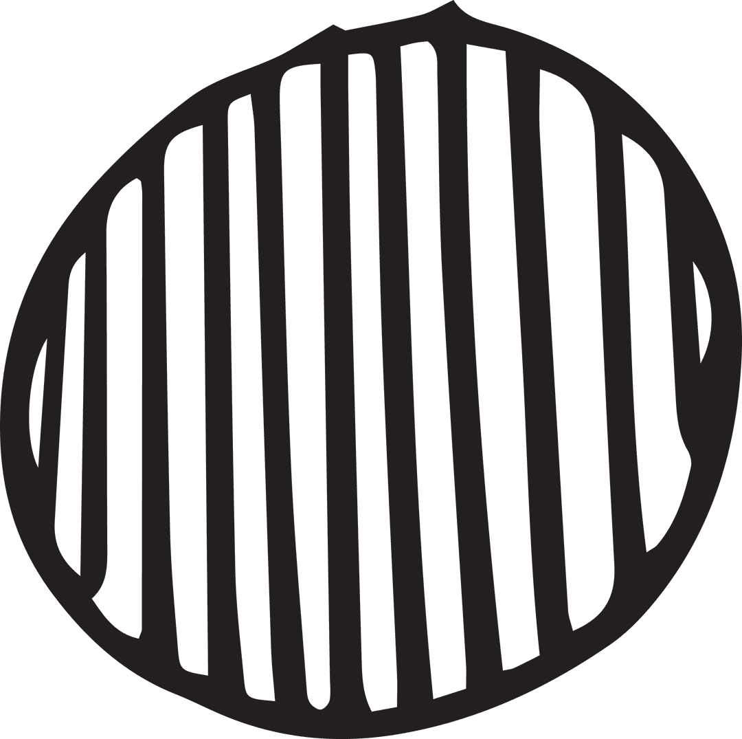 Abstract Transparent Black Striped Circle Art