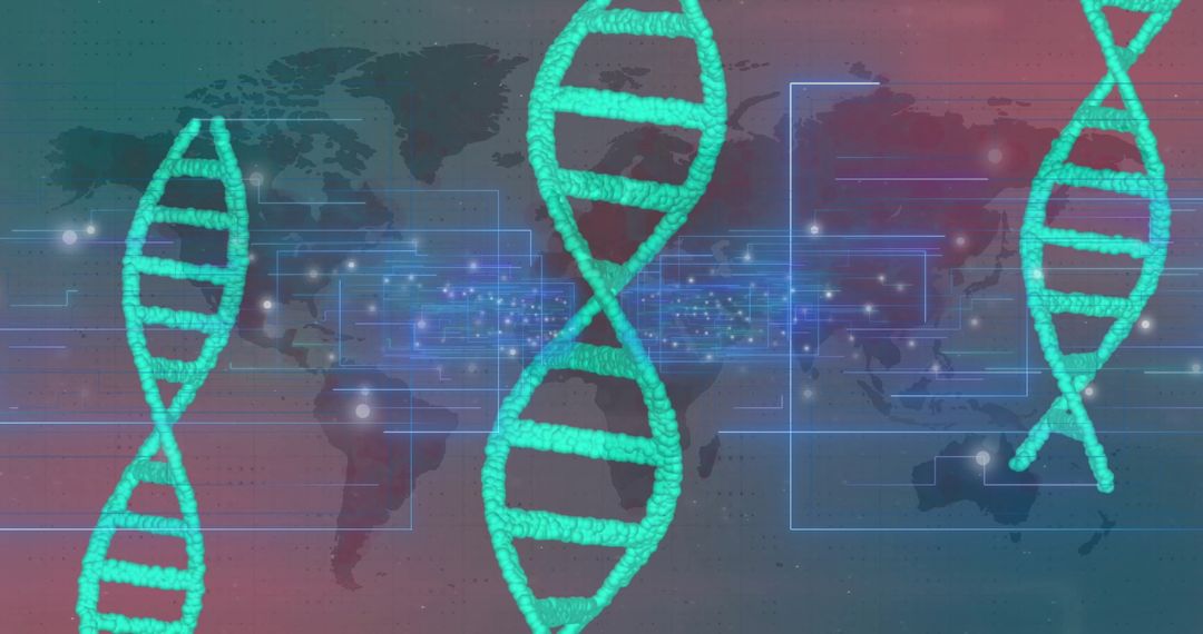 Global DNA Research and Data Processing Concept