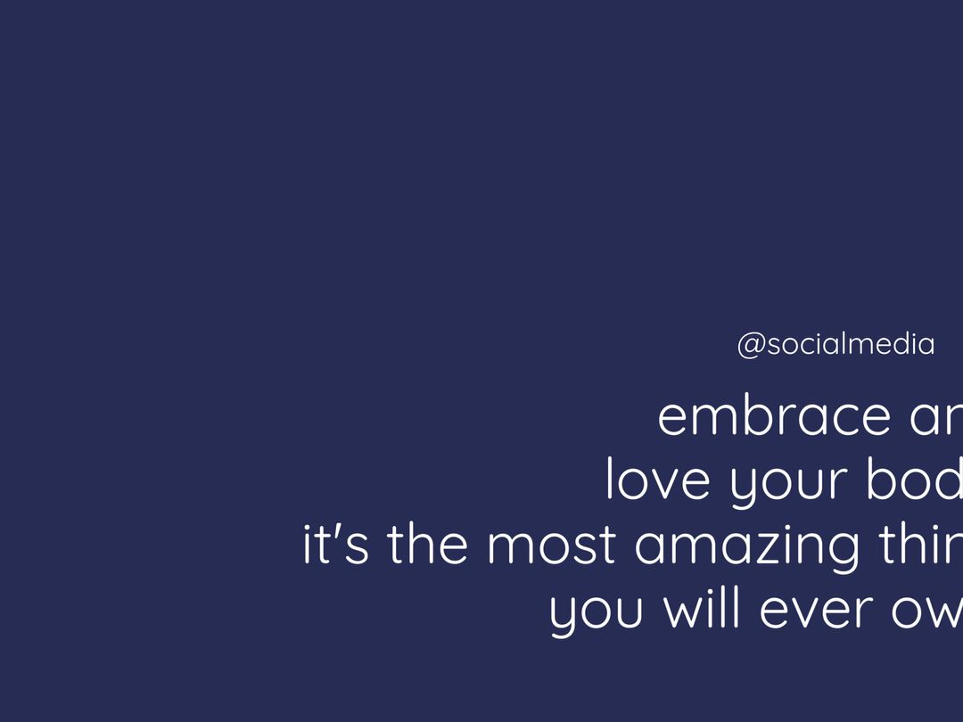 Minimalist Body Positivity Message for Empowerment