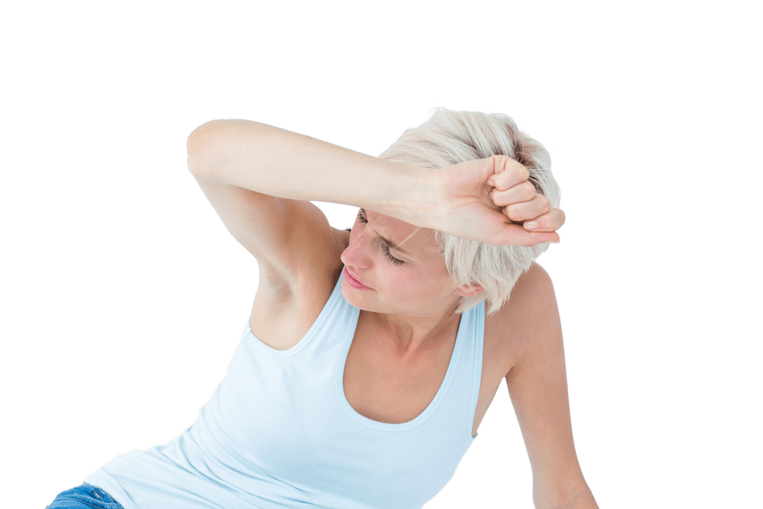 Transparent Background Woman Showing Distress Emotions