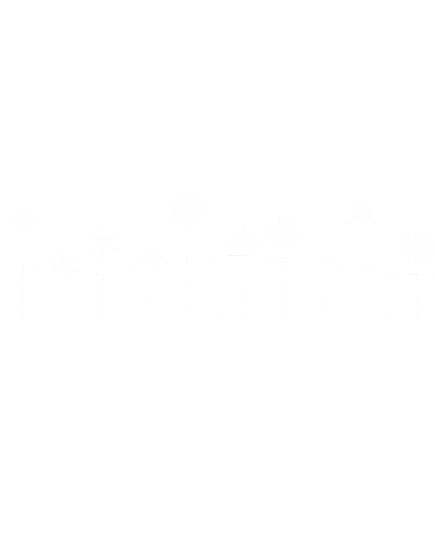 Festive Snowflakes and Snow Pile on Transparent Background
