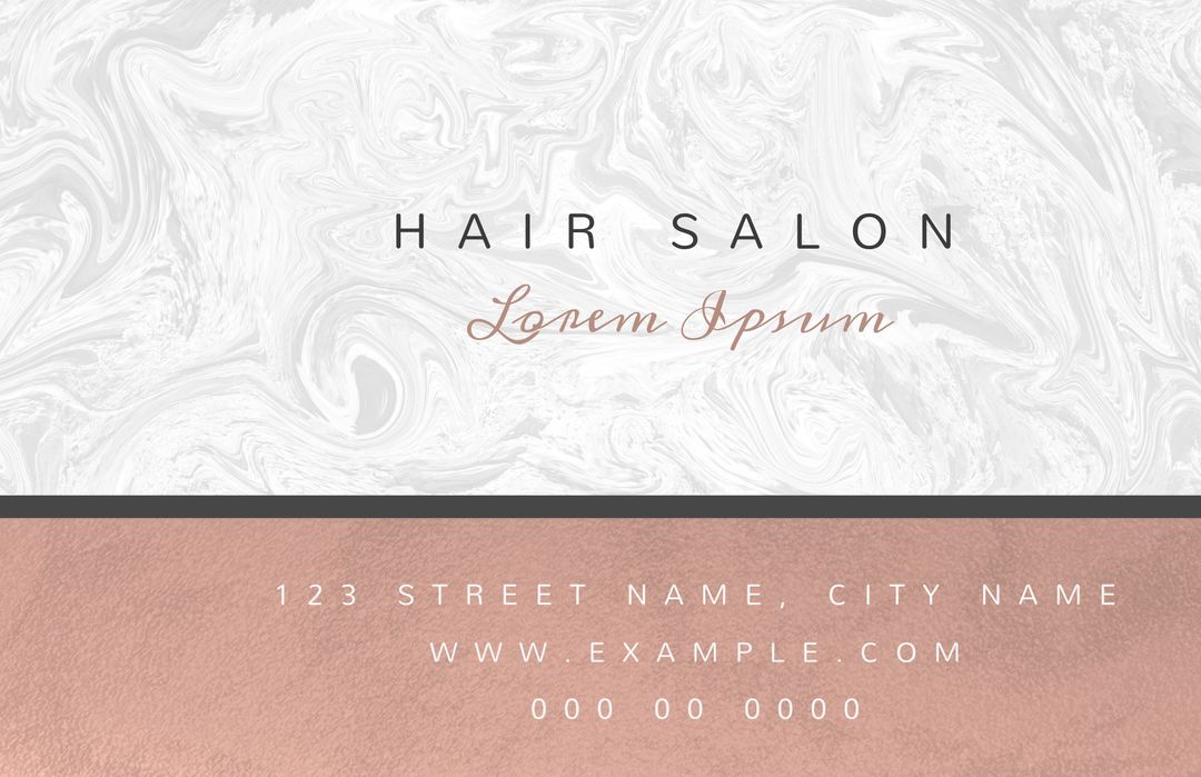 Luxury Hair Salon Advertisement with Marble Design Background - Download Free Stock Templates Pikwizard.com
