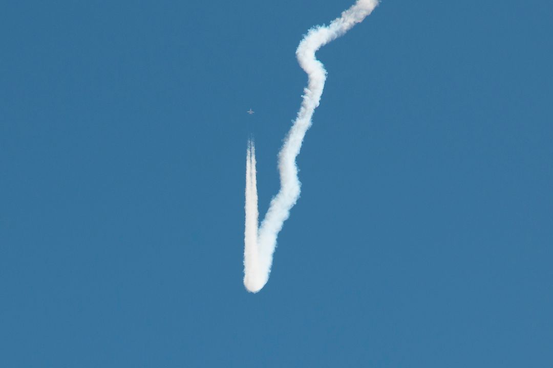 NASA F/A-18 Demonstrating Sonic Boom Variations in Clear Blue Sky - Free Images, Stock Photos and Pictures on Pikwizard.com