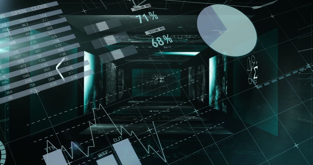 Abstract data visualization with mathematical equations