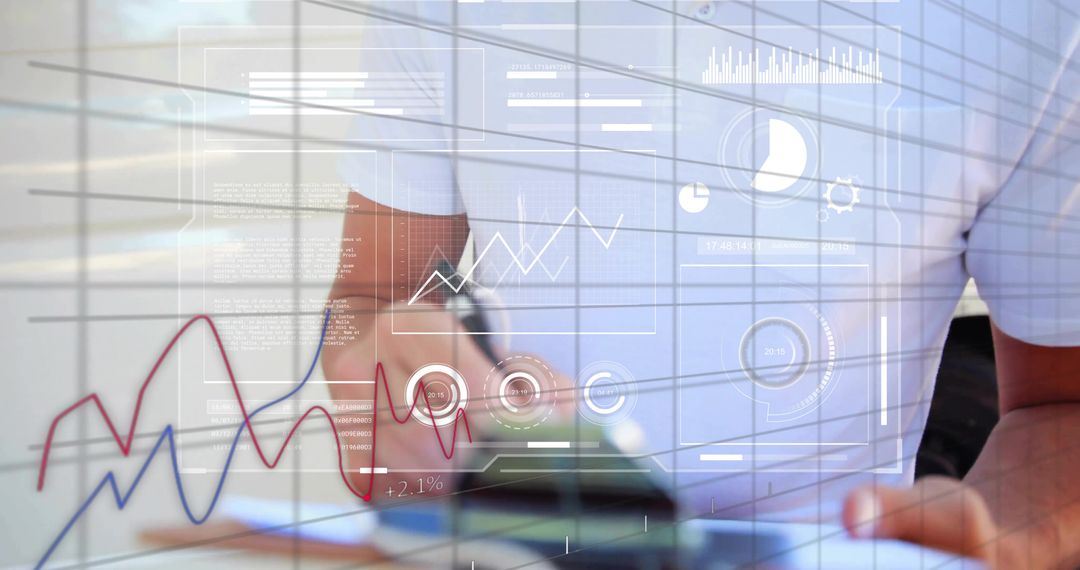 Businessman Analyzing Data on Tablet, Innovative Technology