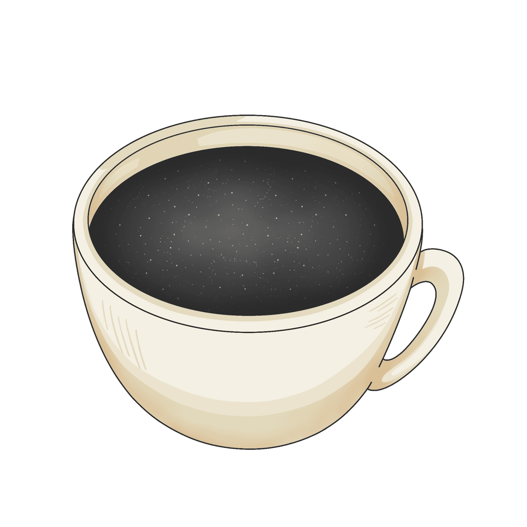 Ceramic Coffee Cup with Transparent Background Illustrating Rustic Charm