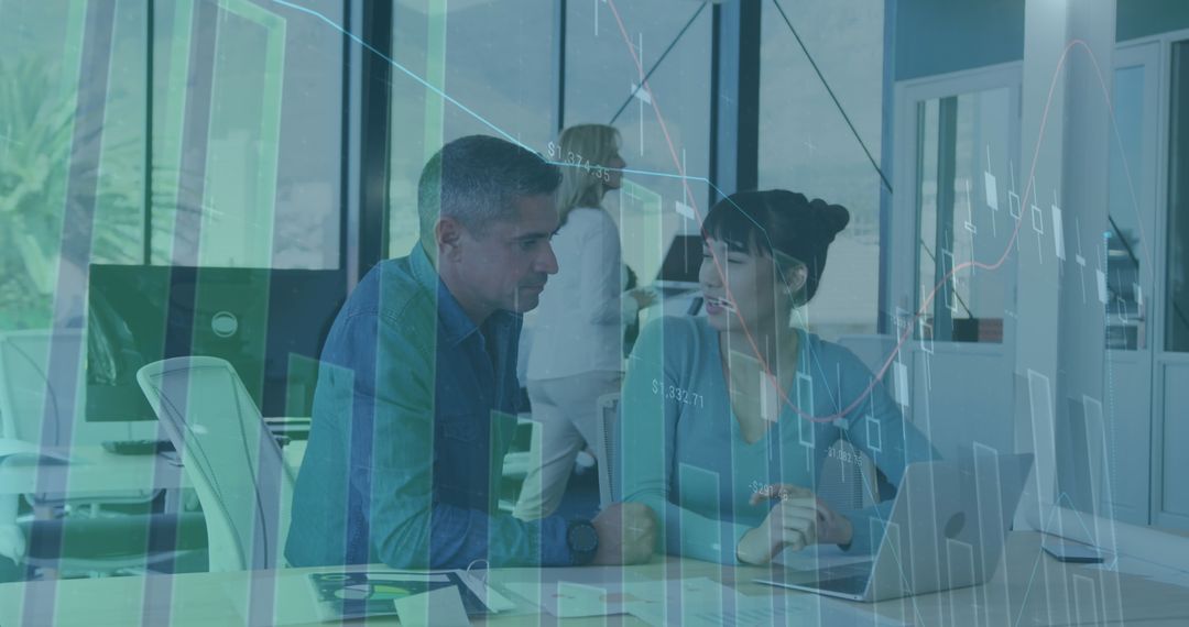 Digital Team Collaboration in Modern Office Environment