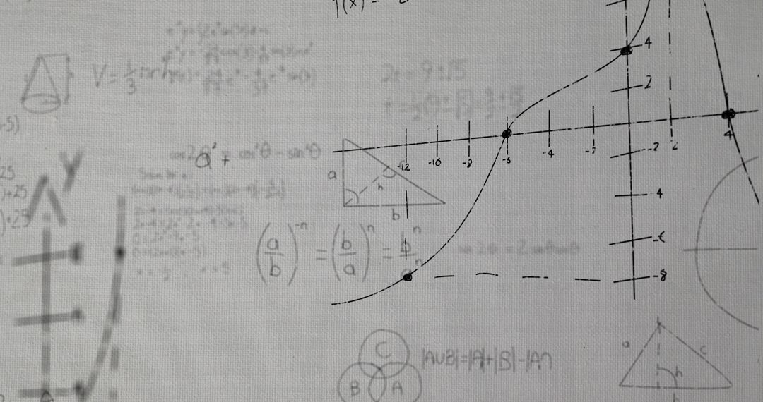 Mathematical Equations on Graph Paper