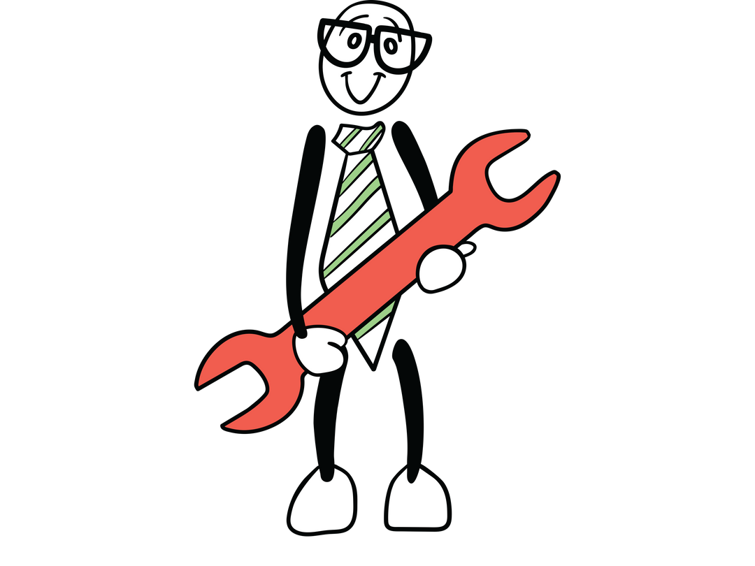 Transparent Cartoon Man Holding Coral Wrench Graphic - Download Free Stock Images Pikwizard.com