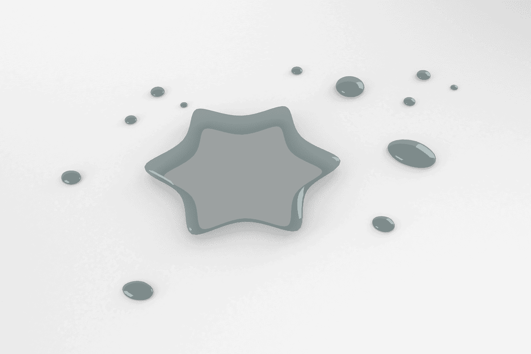 Transparent Christmas Star with Paint Splash Effect