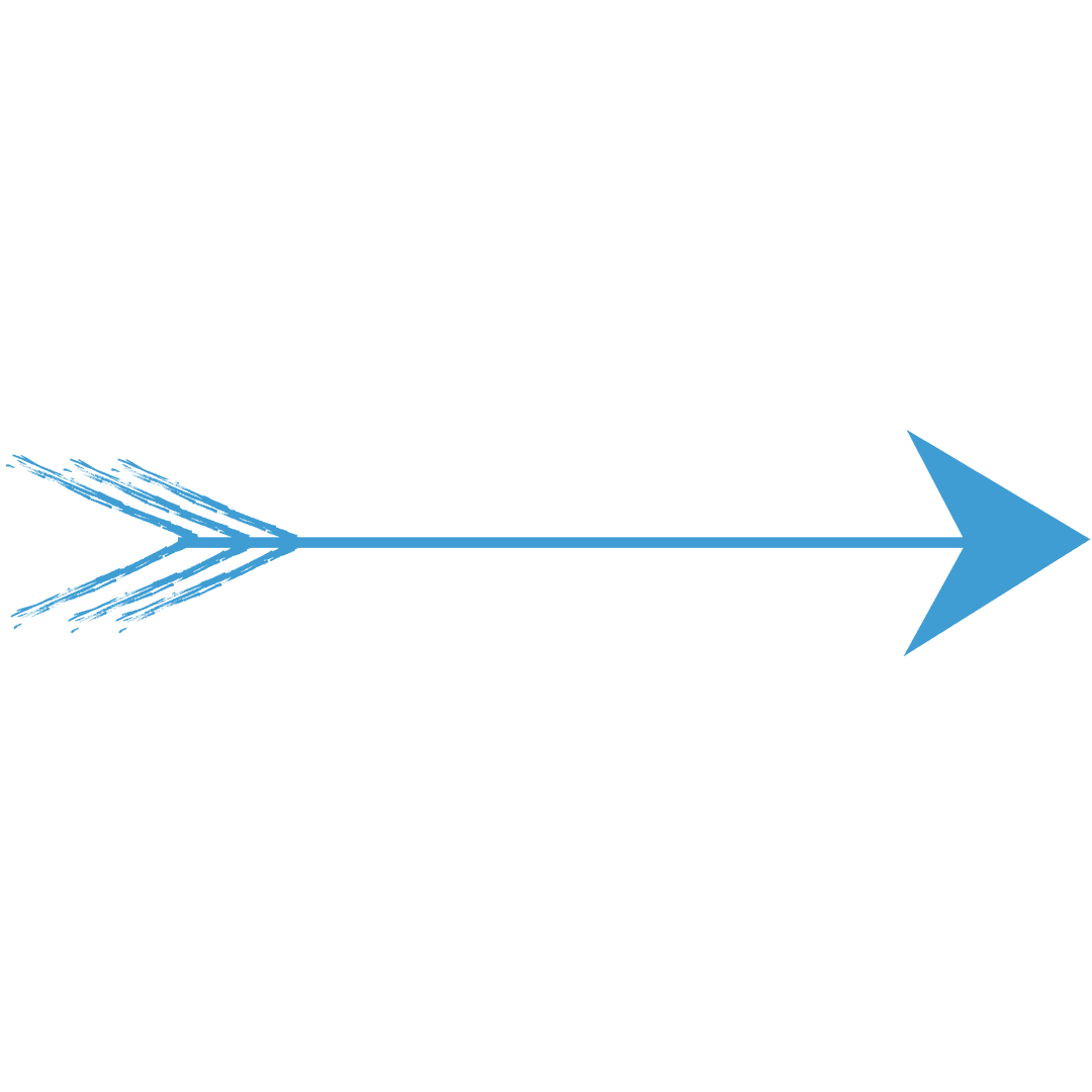 Blue Transparent Arrow Illustrating Direction and Movement