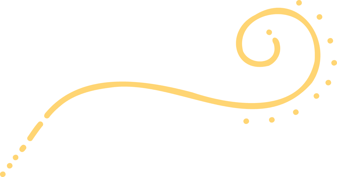 Elegant Golden Swirl Flourish on Transparent Background for Decoration