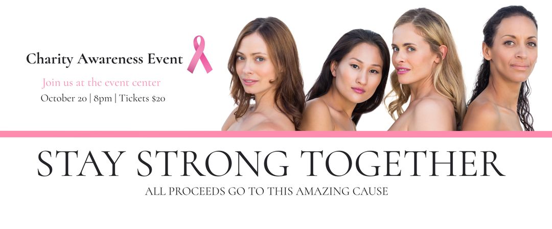 Diverse women uniting for charity awareness