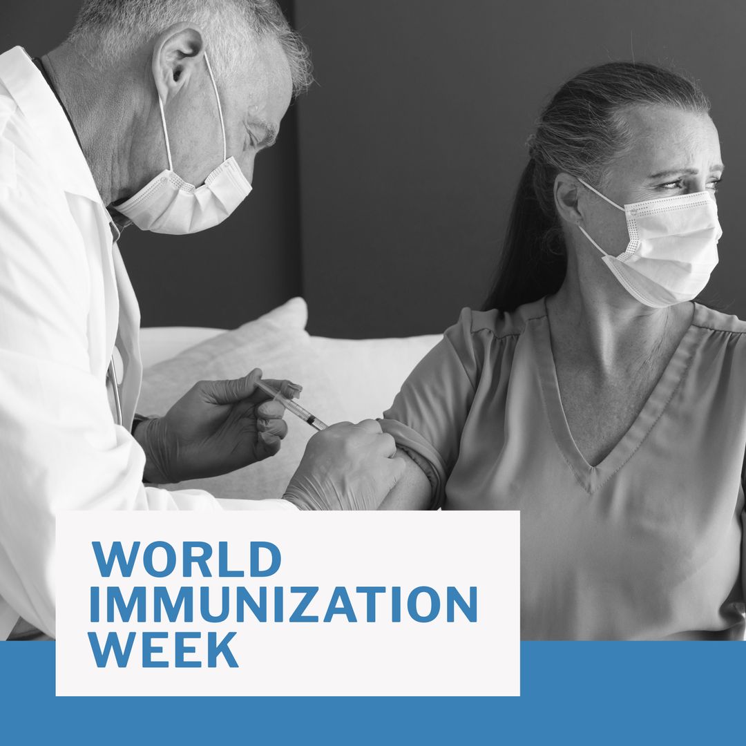 Doctor Administering Vaccine to Female Patient During Immunization Campaign