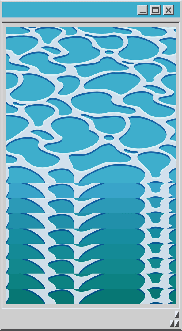 Modern GUI With Transparent Abstract Shapes and Turquoise Icons