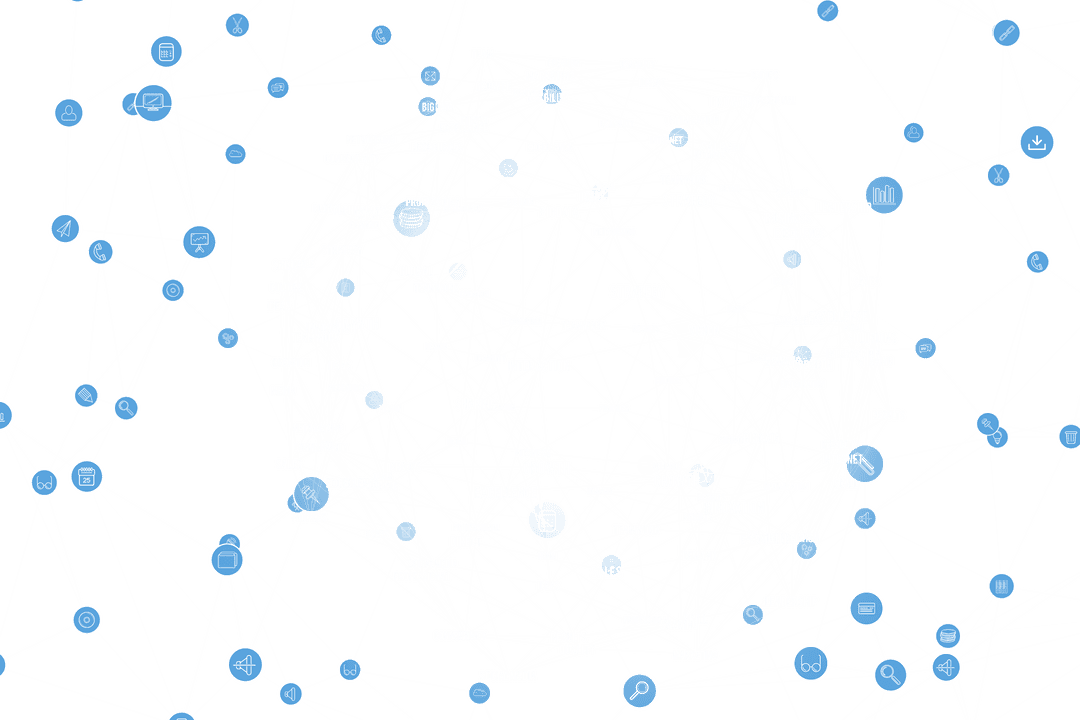 complex network of transparent technology icons in circular arrangement - Download Free Stock Images Pikwizard.com