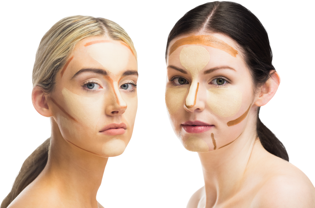 Portrait of Women with Contouring Makeup and Transparent Background - Download Free Stock Images Pikwizard.com