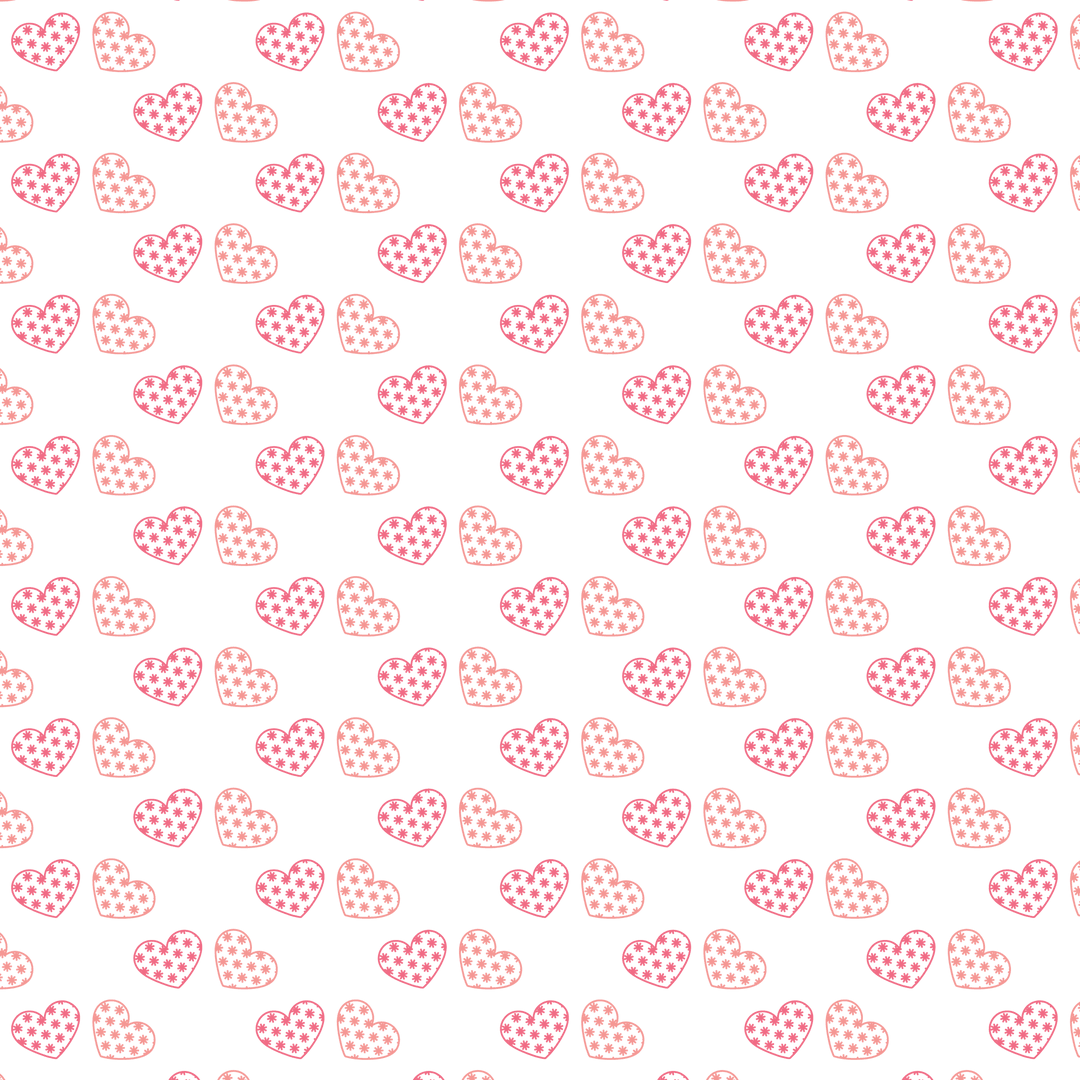 Heart Pattern on Transparent Background, Love Symbol Vector