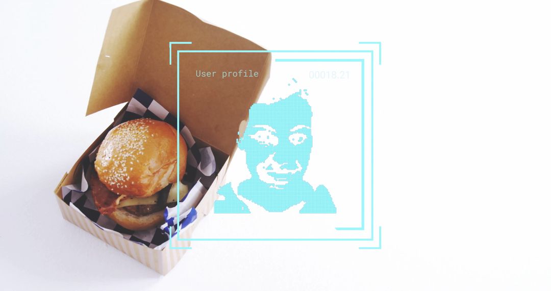 Digital Overlay on Fast Food Sandwich Packaging
