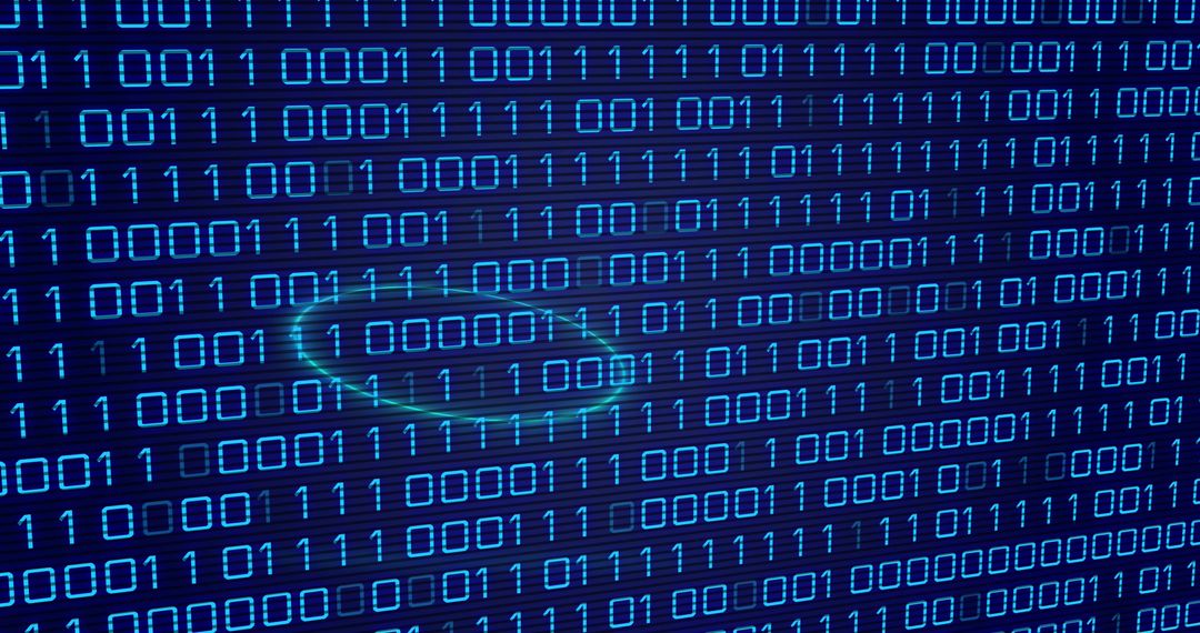 Neon Interface Highlighting Binary Code screen Data Technology - Free Images, Stock Photos and Pictures on Pikwizard.com
