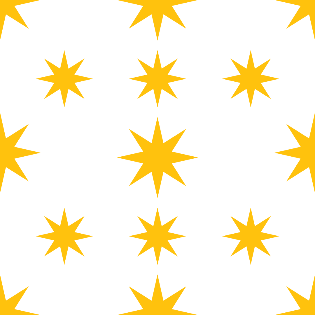 Seamless Yellow Star Pattern on Transparent Background for Creative Designs