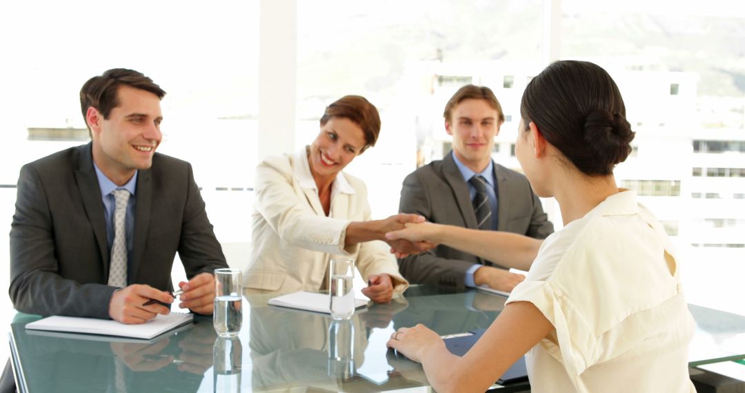 Successful Job Interview in Corporate Setting