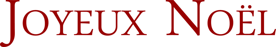 Joyeux Noël Festive Transparent Text Art Design