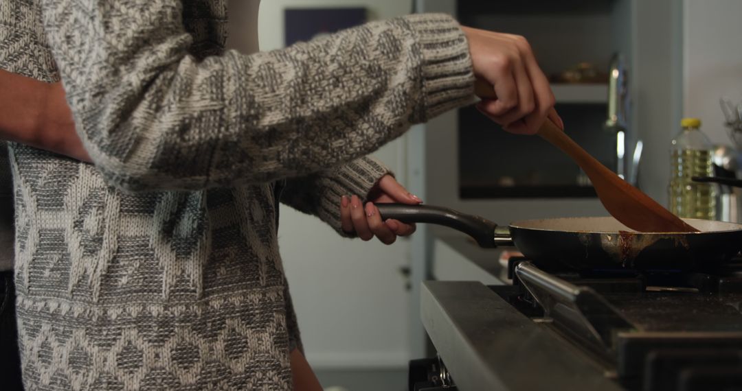 Couple Cooking Together, Romantic Morning Breakfast