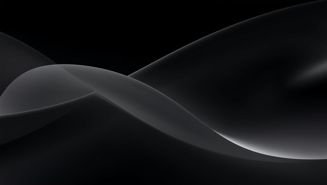 Overlapping Translucent Waves on Black Background
