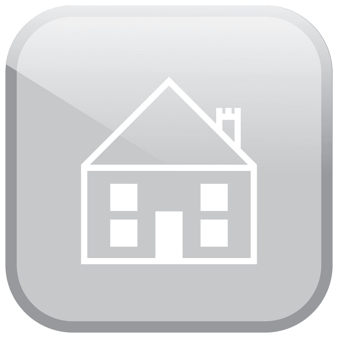 Minimalistic House Icon on Transparent Background Vector