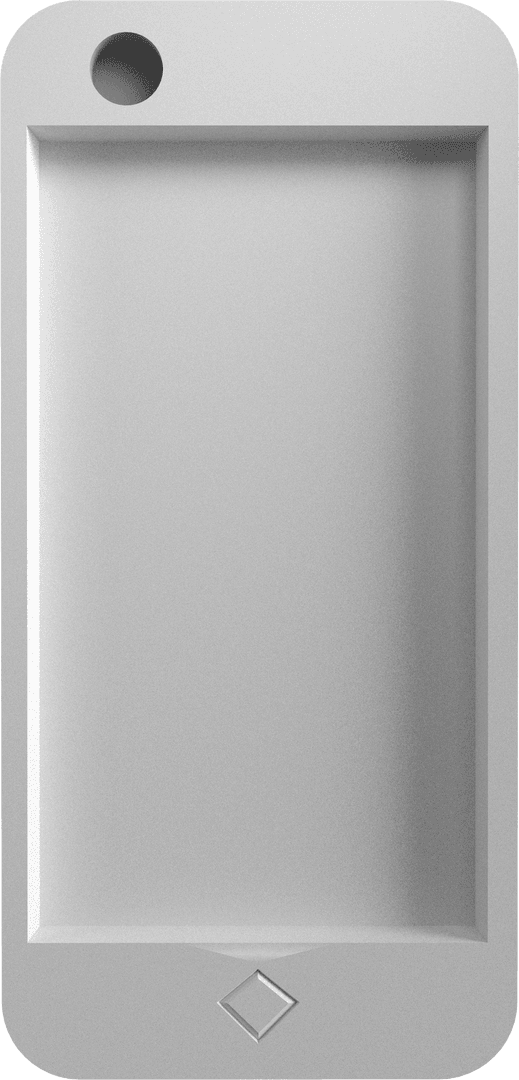 Minimal Transparent Smartphone Model with Edgeless Design