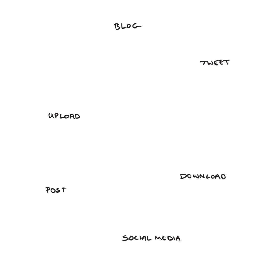 Transparent Digital Illustration Social Media Communication Text