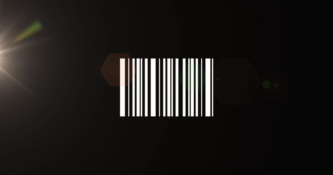 Barcode on Dark Background with Light Flare - Free Images, Stock Photos and Pictures on Pikwizard.com