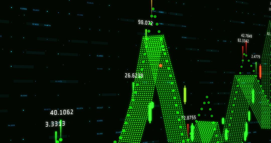 Advanced Digital Graph Illustrating Stock Market Trends