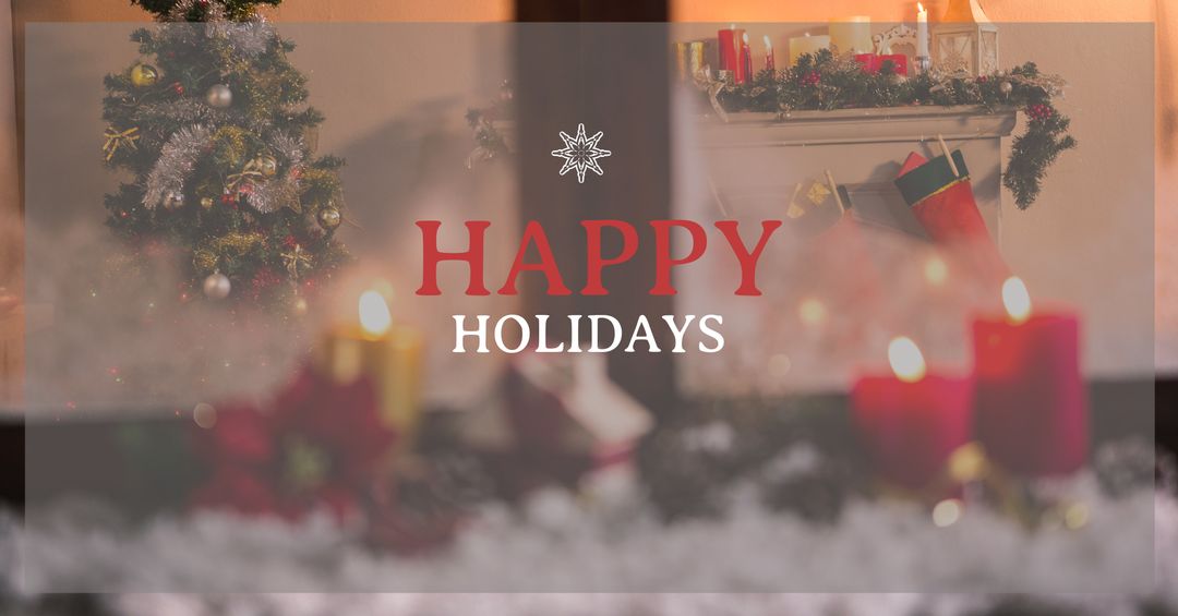 Festive Christmas Scene with Warm Holiday Greetings