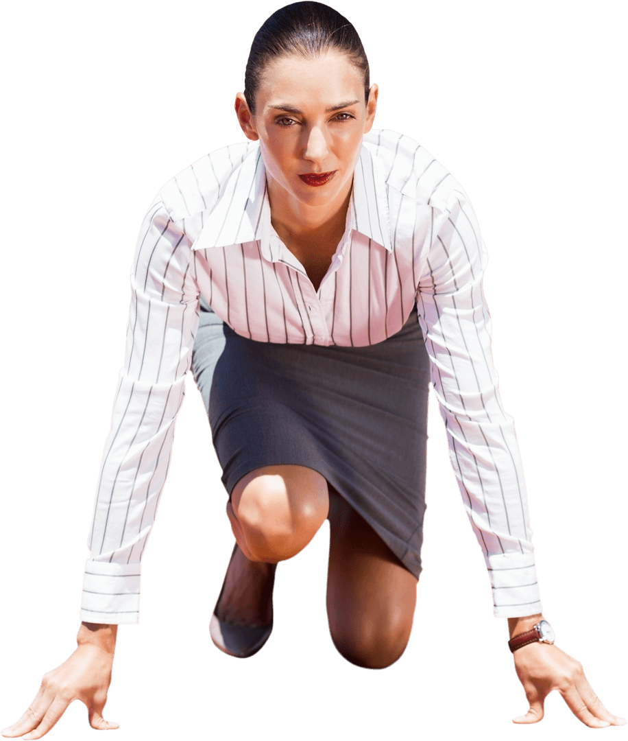 Transparent Businesswoman Ready to Start Position