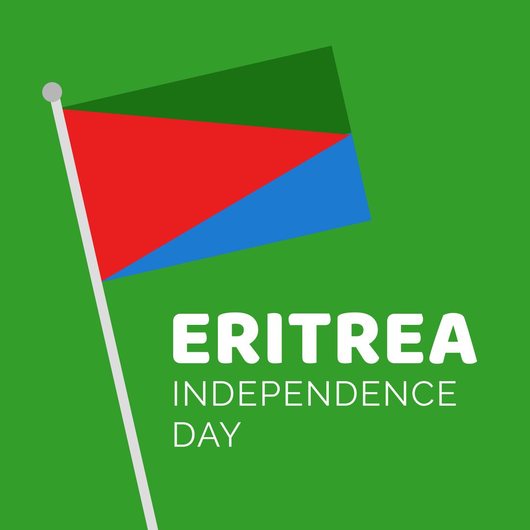 Eritrea Independence Day Celebration with Flag on Green