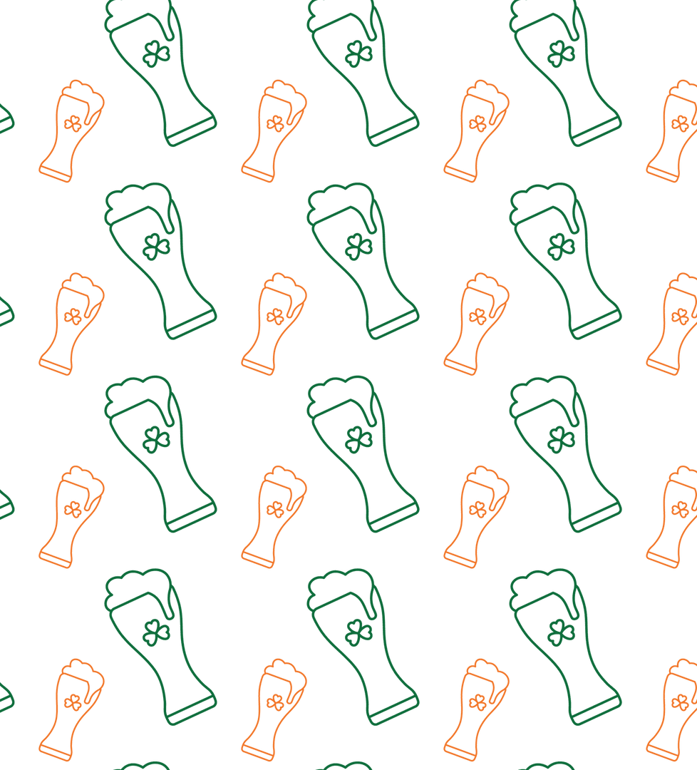 Multicolored Clenched Fist Pattern on Transparent Background