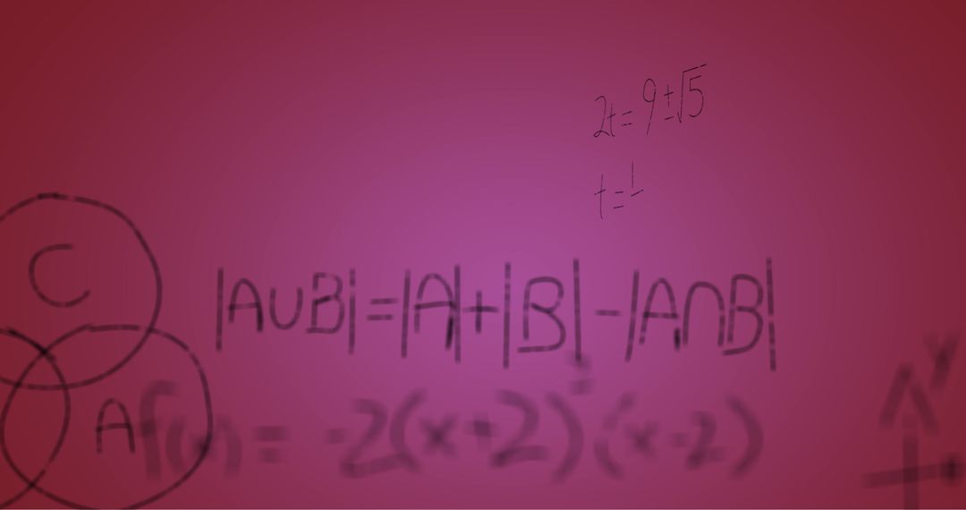 Abstract Math Formulas on Pink Background