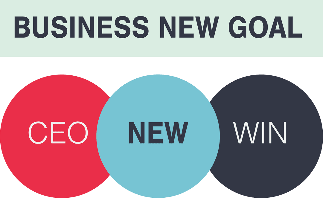 Transparent Business New Goal Concept with Bold Target Words