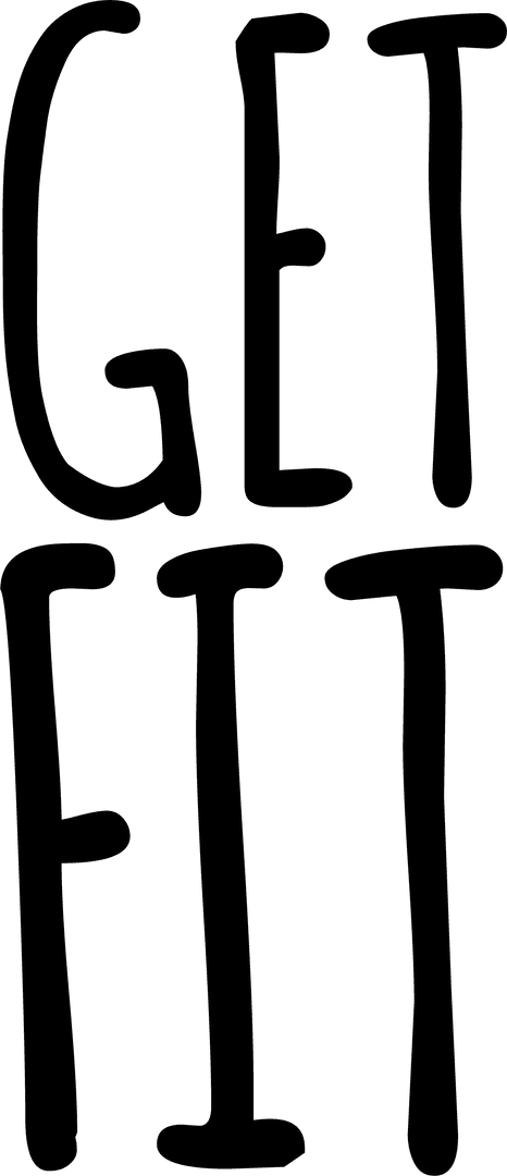 Get Fit Text Transparent Background for Fitness Design