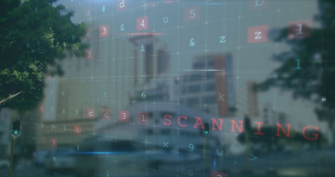 Data Processing Over Urban Cityscape Conceptual Background