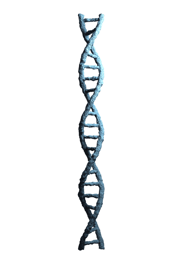 Abstract DNA Spiral in Transparent Background for Scientific Design