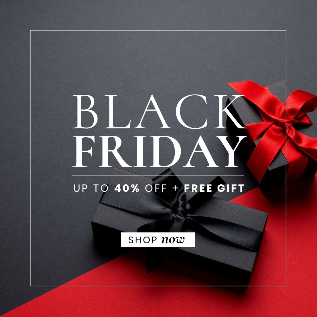 Black Friday Sale with Elegant Gift Boxes and Offer Details