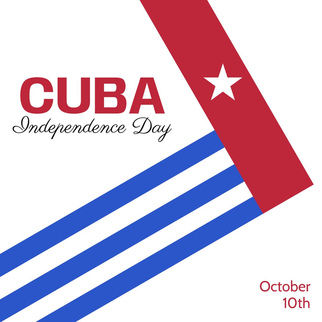 Cuba Independence Day Celebration with Stars and Stripes Design
