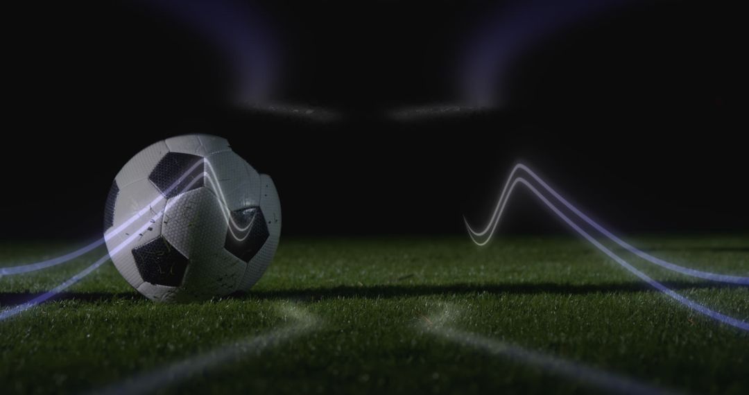 Futuristic Football Action with Neon Elements