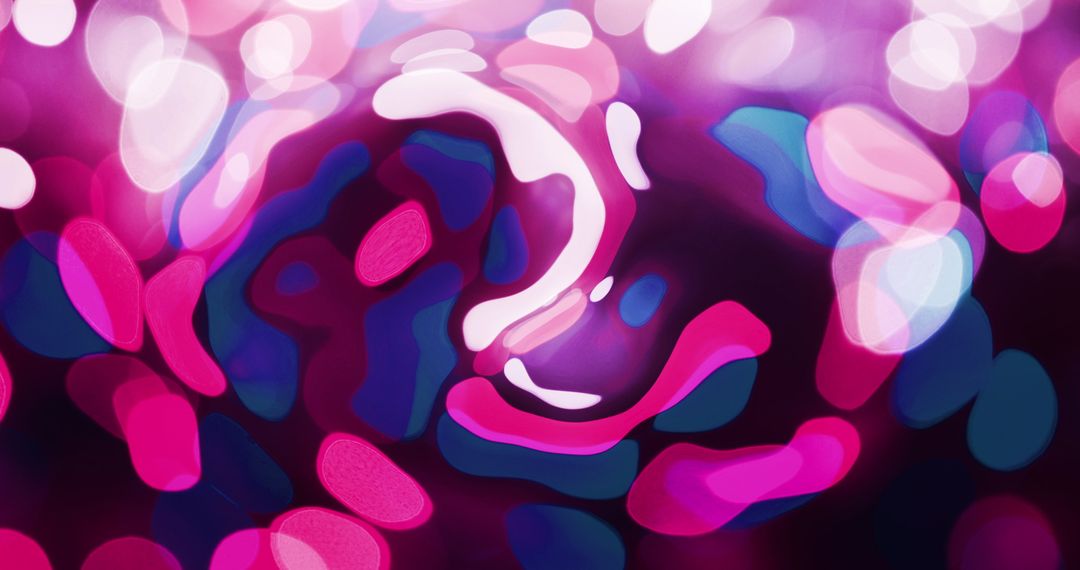 Digital Abstract Liquid Texture in Vibrant Pink and Blue Hues