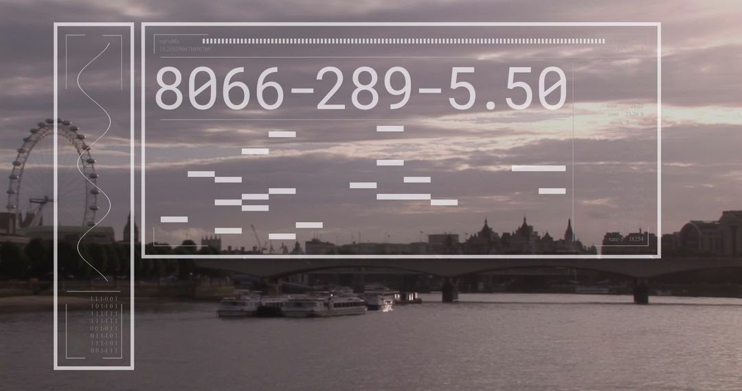 Data Visualization Overlay on London Skyline