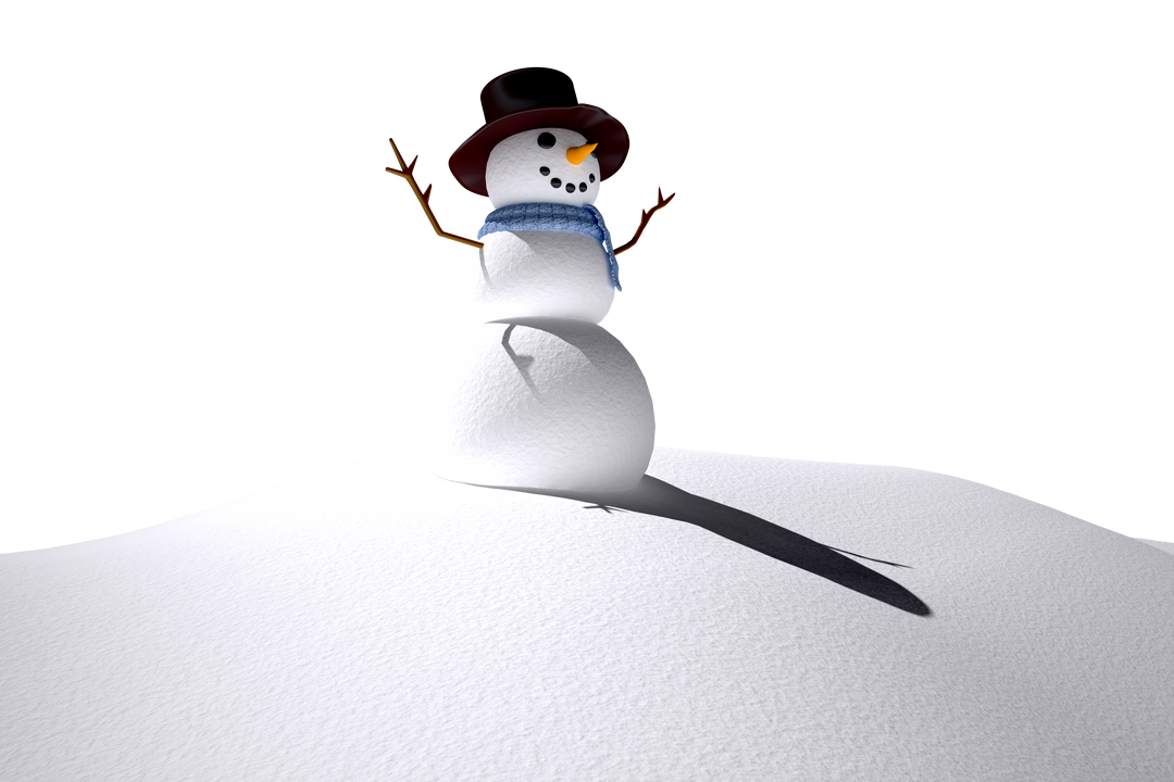 Snowman with Hat on Transparent Background Vector Illustration - Download Free Stock Images Pikwizard.com