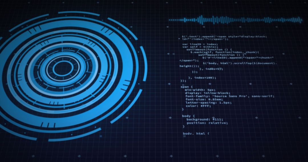 Futuristic Digital Technology Interface with Data Display